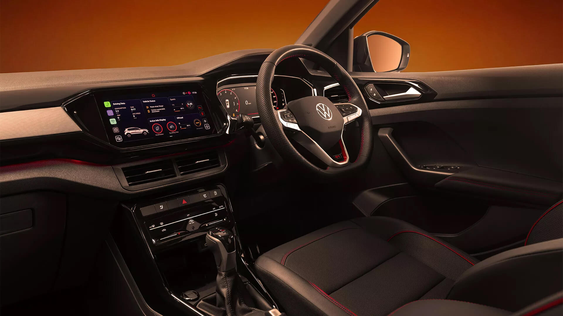 Volkswagen Taigun interior view from passanger side 
