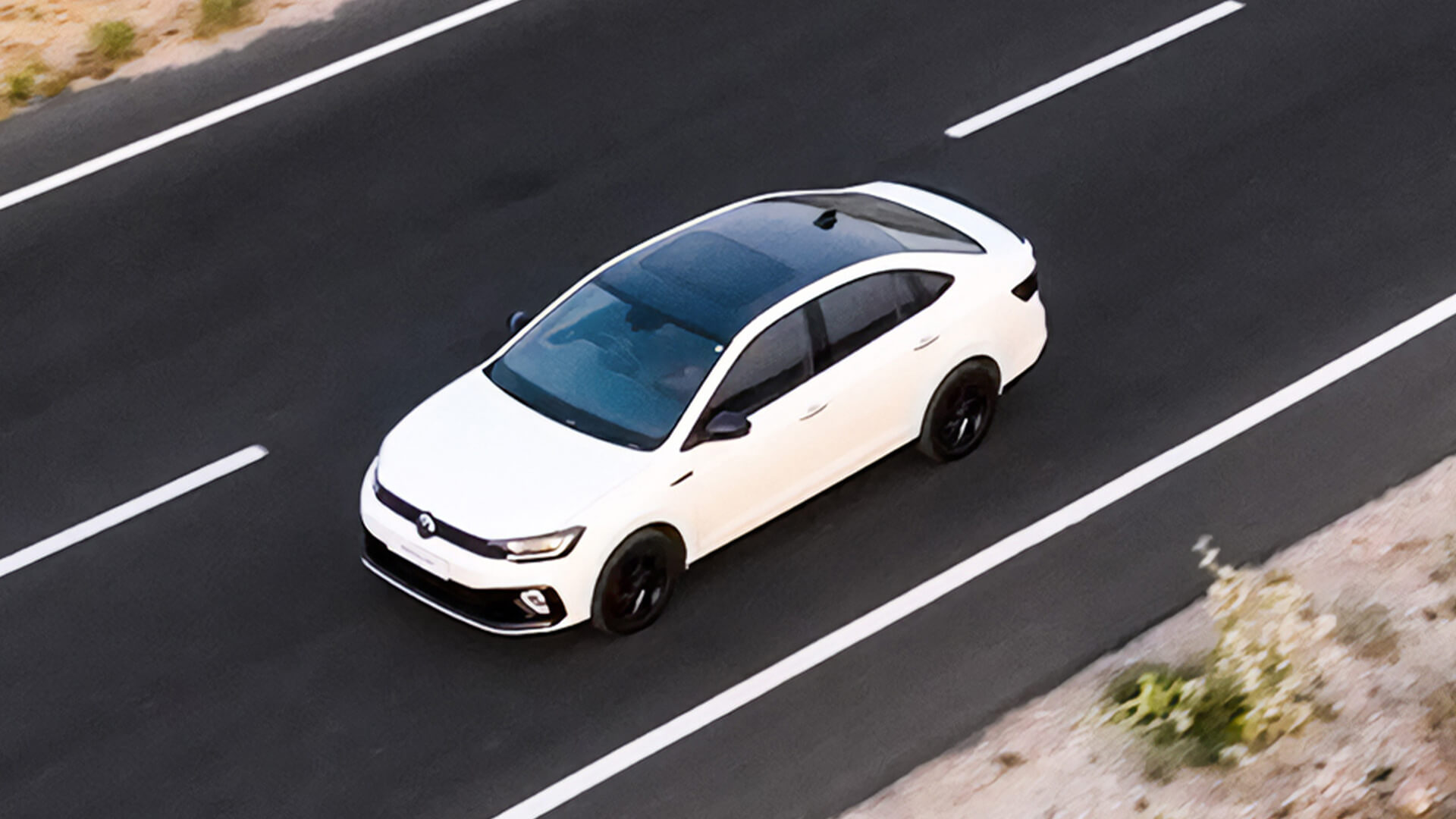 Volkswagen Virtus with panoramic sunroof