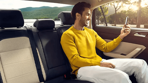 Volkswagen Virtus spacious rear seat